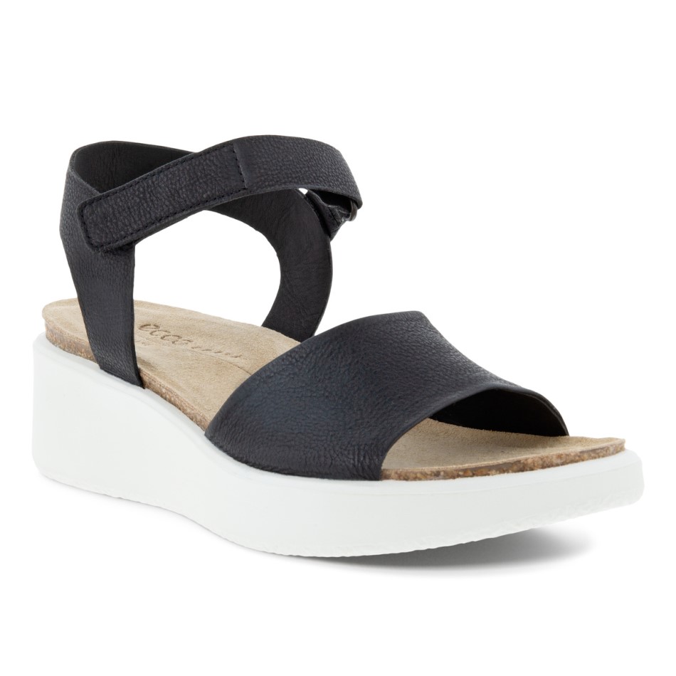 Flowt Wedge Cork Black Ecco Ee